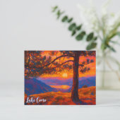 Comomeer Italië Retrogebergte Briefkaart (Staand voorkant)