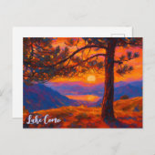 Comomeer Italië Retrogebergte Briefkaart (Voorkant / Achterkant)