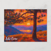 Comomeer Italië Retrogebergte Briefkaart (Voorkant)