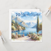 Comomeer Italië Romantische vakantie Jubileum Gift Kaart (Voorkant / Achterkant in situ)