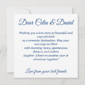 Comomeer Italië Romantische vakantie Jubileum Gift Kaart (Achterkant)