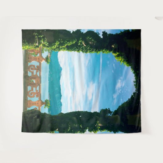 Comomeer Italië Scene | Achtergrond van de muursch Wandkleed (Voorkant (horizontaal))