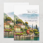 Comomeer, Italië schilderachtig huwelijksuitnodigi Kaart (Voorkant / Achterkant)