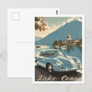 Comomeer Italië Vintage Beroemde Reisplaats Briefkaart