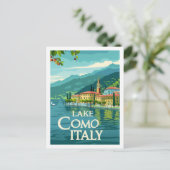 Comomeer Italië Vintage Beroemde Reisplaats Briefkaart (Staand voorkant)