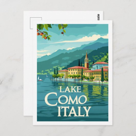 Comomeer Italië Vintage Beroemde Reisplaats Briefkaart (Voorkant / Achterkant)