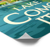 Comomeer Italië Vintage Beroemde Reisplaats Poster (Hoek)