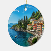 Comomeer Italië Waterverf Keramisch Ornament (Links)