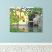 Comomeer Nesso uitzicht canvas print (Insitu (Houten vloer))