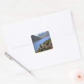 Comomeer Village, schilderachtig foto, Vierkante Sticker (Envelop)