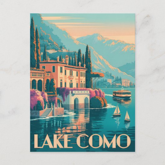 Comomeer-Vintage Briefkaart (Voorkant)