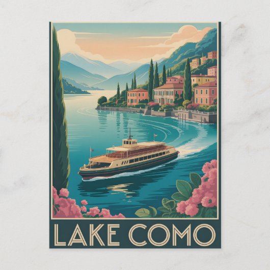 Comomeer-Vintage Briefkaart (Voorkant)