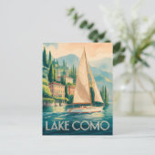 Comomeer waterverf briefkaart (Staand voorkant)