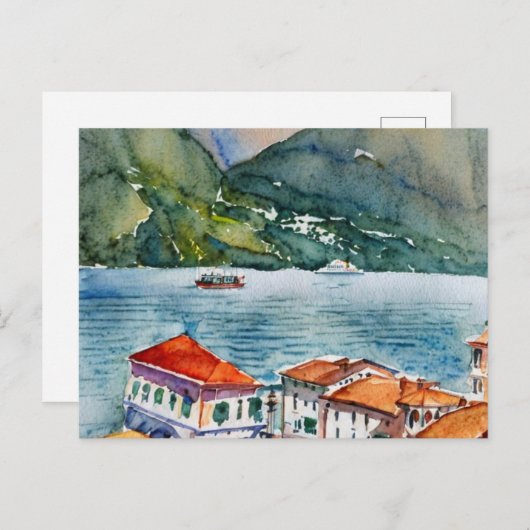 Comomeer Waterverf Briefkaart (Voorkant / Achterkant)