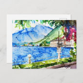 Comomeer Waterverf schilderij Briefkaart (Voorkant / Achterkant)