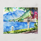 Comomeer Waterverf schilderij Briefkaart (Voorkant)