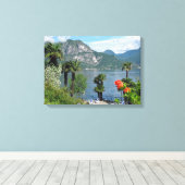 Comomeer zoals gezien vanuit Bellagio Canvas Afdruk (Insitu (Houten vloer))