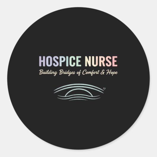 Comon In Care Hosce Nurse Palliative Suprt Graphic Ronde Sticker (Voorkant)