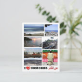 Comoren - I Love - Mosaic - Briefkaart (Staand voorkant)
