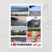 Comoren - I Love - Mosaic - Briefkaart (Voorkant)