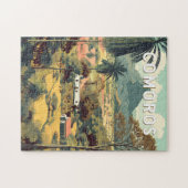 Comoren Illustratie Reis Kunst Vintage Legpuzzel (Horizontaal)