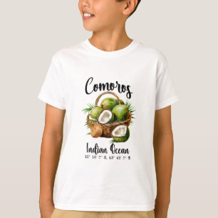 Comoren Kokosnoot Indische Oceaan Tropisch Eiland T-shirt