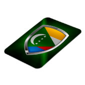 Comoren Mettalic Emblem Magneet (Linkerzijde)