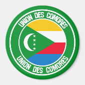 Comoren Round Emblem Magneet (Voorkant)