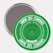 Comoren Round Emblem Magneet (Voorkant / Achterkant)