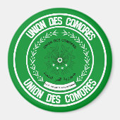 Comoren Round Emblem Magneet (Voorkant)
