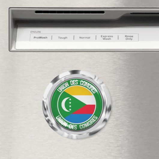 Comoren Round Emblem Magneet (Insitu (Vaatwasser))