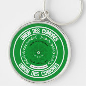Comoren Round Emblem Sleutelhanger (Voorkant)