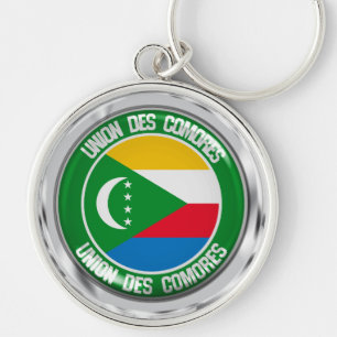 Comoren Round Emblem Sleutelhanger