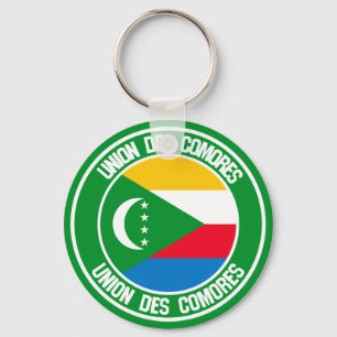 Comoren Round Emblem Sleutelhanger
