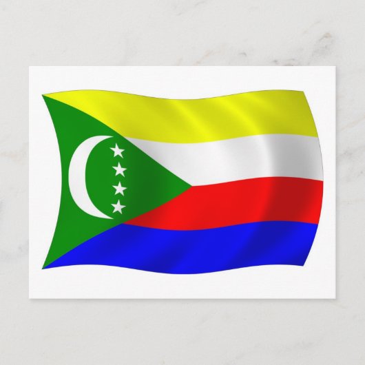 Comoren Vlag Ansichtkaart Briefkaart (Voorkant)