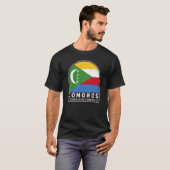 Comoren vlag embleem noodlijdende Vintage T-shirt (Voorkant volledig)