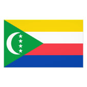 Comoren vlag foto afdruk (Voorkant)