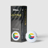 Comoren vlag golfballen (Verpakking)