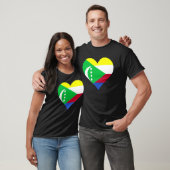 Comoren Vlag Hart Comoren Liefde Comoren T-shirt (Unisex)