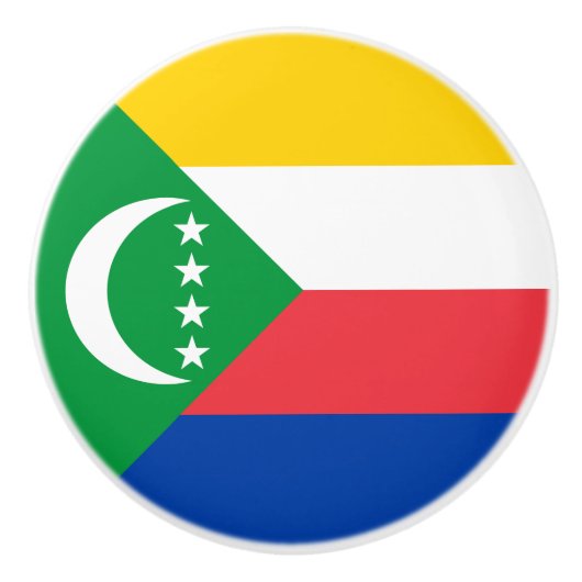 Comoren vlag keramische knop (Voorkant)