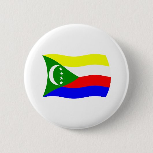 Comoren Vlag Knop Ronde Button 5,7 Cm (Voorkant)