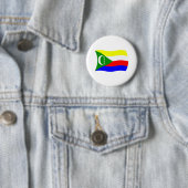 Comoren Vlag Knop Ronde Button 5,7 Cm (In situ)