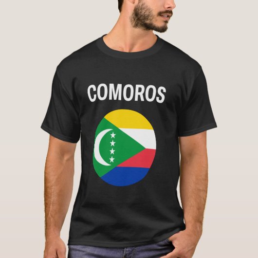 Comoren Vlag Modern T-shirt (Voorkant)