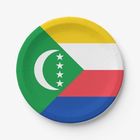 Comoren Vlag Papieren Bordje (Voorkant)