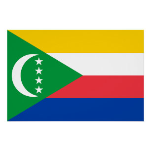 Comoren Vlag Perfect Poster