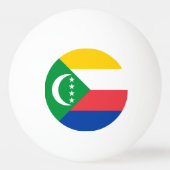 Comoren Vlag Pingpongbal (Voorkant)
