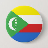 Comoren vlag ronde button 7,6 cm (Voorkant)