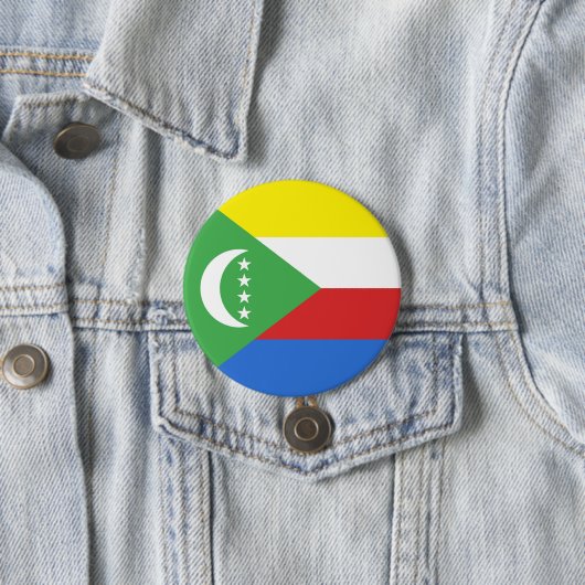Comoren vlag ronde button 7,6 cm (In situ)