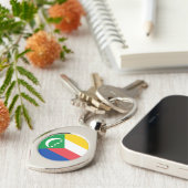 Comoren Vlag Sleutelhanger (Zijkant)