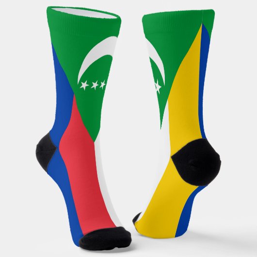 Comoren vlag sokken (Gebogen)